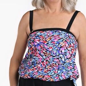 Maxine of Hollywood Multicolor Swim Top